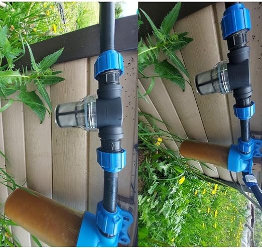 Budget Plastic Water Filter 1/2-1 - Lightweight Pre-Strainer for Fish Tanks, Garden Hose & Outdoor Plumbing(0.75 Inch 80 Mesh in)