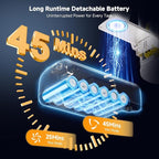 Cordless Vacuum Cleaner for Home, Powerful Stick Vacuum with Rechargeable Battery, Green Light Anti-Tangle Brush, 6-in-1 Lightweight Handheld Vacuum for Pet Hair, Hard Floor, Carpet, Yellow