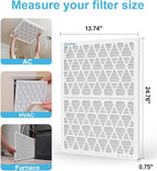 Reusable 14x25x1 Air Filter (MERV 8), 1 Foldable Frame + 6 Refills (Not Individual Filters), Greener HVAC AC Furnace Air Filters MPR 700&FPR 5(Actual Size:13.75"x24.75"x0.75")