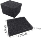 Aquarium Bio Fitler Media Sponge, 6.28 x 5.5 x 0.78 inch Foam Filter Pad Compatible to ML350 (6)