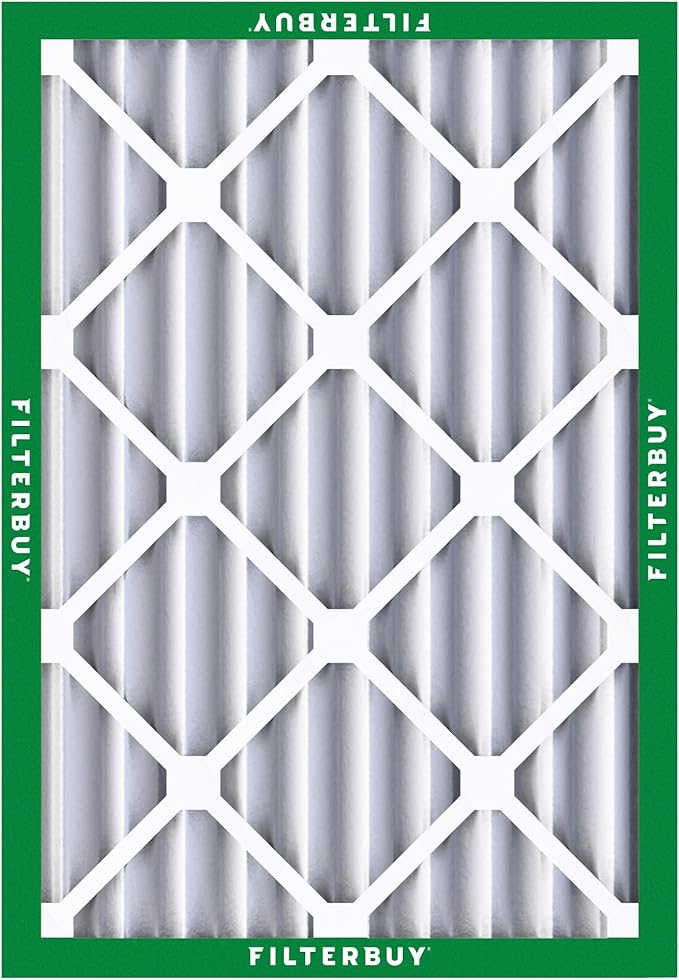 Filterbuy 18x20x4 Air Filter MERV 8 Essential Dust & Allergy Defense (5-Pack), Electrostatic Pleated HVAC AC Furnace Filters Replacement, Made in USA (Actual Size: 17.50 x 19.50 x 3.63)