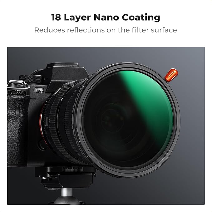 K&F CONCEPT 55mm Black Diffusion Mist Effect 1/4 & Variable ND2-32(1-5 Stops) & Circular Polarizing Filter CPL-in 1 Lens Filter with 18 Multi-Coatings for Camera Lenses (K-Series)