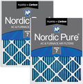 Nordic Pure 12x12x1 (Actual Size: 11 3/4 x 11 3/4 x 3/4) Pleated Air Filters MERV 7 Plus Carbon 2 Pack