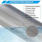 Stainless Steel Mesh Screen 8Mesh 304, 15.7" x 47.2" (40x120cm) Metal Mesh Screen, Rust Free Fine Wire Mesh Roll, Easy to Cur for Vent Mesh, Window Screen, Filters, Cage, Garden Covers