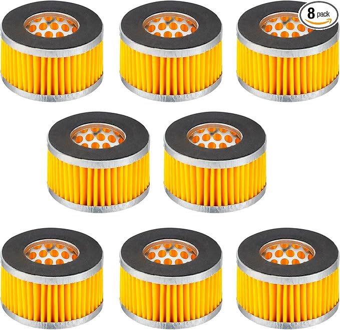 8 Pcs Air Compressor Replacement Filter Elements 2.6 x 1.6 Inch Piston Type Air Compressor Intake Paper Filter Elements