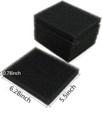 ALEGI Aquarium Bio Sponge Fitler Media, 6.28 x 5.5 x 0.78 Inch Fish Tank Filter Cartridge Filter Foam Pad Inserts for ML350 (12 Pack)