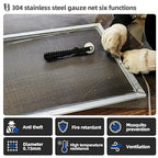 304 Stainless Steel Mesh Screen, Wire Screen Mesh, Rust Free Woven Wire Mesh, Metal Mesh Screen for Air Vents, Window Screen, Filters, Cage,Garden Covers (40mesh 47in×118in)