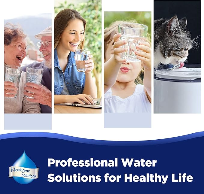 Membrane Solutions 10 Micron Sediment Water Filter Replacement Polypropylene Cartridge 10"x 2.5" for Whole House RO System, Compatible with AP110, GE FXUSC, WHKF-GD05, Culligan P5-6 Pack