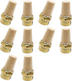 Zorfeter 10pcs Pneumatic Brass Exhaust Muffler Filter, 1/8" NPT Male Thread Hex Sintered Silencer Air Line Fitting