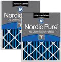 Nordic Pure 20x25x4 (Actual Size: 19 1/2 x 24 1/2 x 3 5/8) Pleated Air Filters MERV 7 Plus Carbon 2 Pack