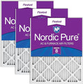 Nordic Pure 14x25x1 (Actual Size: 13 1/2 x 24 1/2 x 3/4) Pleated MERV 8 Air Filters 3 Pack
