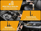Cozylady Handheld Car Vacuum Portable Cordless,High Power 4 in 1 Vacuum Cleaner & Air Duster & Air Blower for Car, Home, Office, Camping, Pet (vantablack)