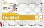 Proairtek AF16251M13SWH Model 16x25x1 Pack of 6 Air Filters, MERV 13; Ideal for Anyone Wanting Clean, Crisp Air in Their Home