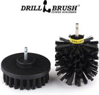 BBQ Grill and Smoker Cleaning Supplies - Nylon Grill Brush for Drill Set with Extension - Household Cleaning Electric Spin Scrubber - Industrial Cleaning Tools - Alternative to Wire Brush for Drill
