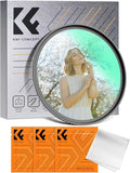 K&F CONCEPT 62mm White Mist 1/4 Filter, 18 Multi-Layer Coatings Dreamy Soft White Diffusion Filter with Cleaning Cloths for Portrait/Video/Vlog Photography