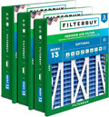 Filterbuy 20x25x5 Air Filter MERV 13 Optimal Smoke & Allergy Defense (3-Pack), Electrostatic Pleated HVAC AC Furnace Filters Replacement for Honeywell Return Grille (Actual Size: 18.38 x 23.38 x 3.69)