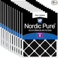 Nordic Pure 18x24x1 (Actual Size: 17 1/2 x 23 1/2 x 3/4) Pure Carbon Pleated Odor Reduction Furnace Air Filters 12 Pack