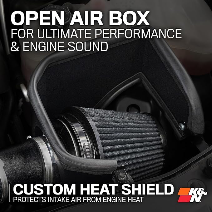 K&N Cold Air Intake System: Dry-Flow Air Filter, Increase Performance & Acceleration: Compatible with 2005-2023 CHRYSLER/DODGE, 300C, Challenger, Charger, Magnum, 30-1542