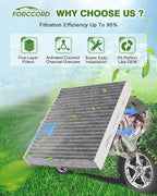 Cabin & Engine Air Filter Fit for 2022-2026 Toyota Tundra 3.5L, 2023-2026 Sequoia 3.5L Activated Carbon Cabin Filter Replacement 17801F4010 87139-50110 Accessories