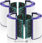 2 Pack Replacement True Filter for Dyson TP04 TP06 TP07 TP09 TP10 HP04 HP06 HP07 HP09 HP10 PH01 PH02 PH04, Fan Sealed Two Stage 360° Filter System Pure Cool & Activated Carbon
