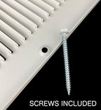 Fits 20x10 Duct Opening | Steel Return Air Grille by Handua | Vent Cover Grill for Sidewall and Ceiling | White | HVAC Cold Air Intake Grille | Outer Dimensions: 21.75"W X 11.75"