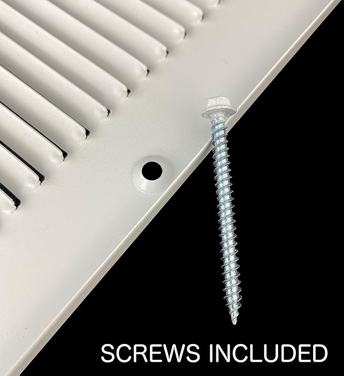 Fits 26x10 Duct Opening | Steel Return Air Grille by Handua | Vent Cover Grill for Sidewall and Ceiling | White | HVAC Cold Air Intake Grille | Outer Dimensions: 27.75"W X 11.75"