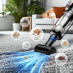 Handheld Vacuum Cleaner, 18000Pa 2 in 1 Cordless Car Vacuum Cleaner&Air Duster, 130W Brushless Motor with 7800mAh Battery, LED Light and Multi-Nozzles, Portable for Home, Car, Office, Pet
