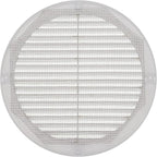 Vent Systems 8" Inch (Opening Dimensions) - Pack of 2 - White Soffit Vent Cover - Plastic Round Air Vent Grille - Built-in Mesh Screen - HVAC Register Louver for Bathroom, Home, Kitchen