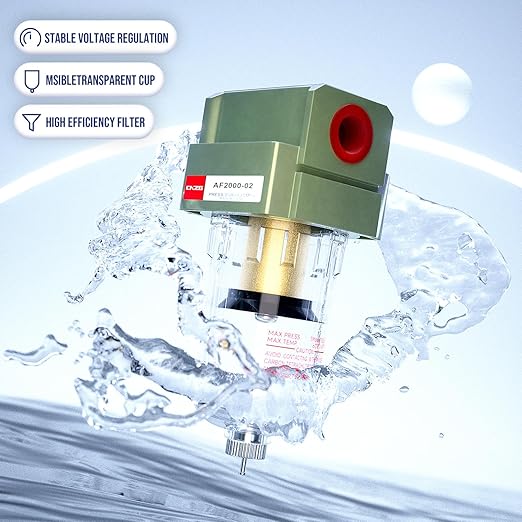 NPT 1/4 Air Pump Filter Pneumatic Water Trap for Air Compressor Oil Separator Compressed Airline Dryer Trap Inline AF2000-02 Manual