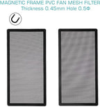 360mm 120mm x 2 PC Fan Dust Mesh Filter 4.72inch PVC Computer PC Case Dust Proof Filter Cover Magnetic Black 2-Pack