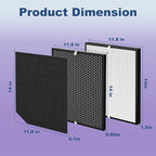 (7 Pack) Replacement Filter Compatible with AD2000 Air Puri-fier, Includes 1 High Performance Filters + 2 Carbon Replacement Filters + 4 Pre-filters