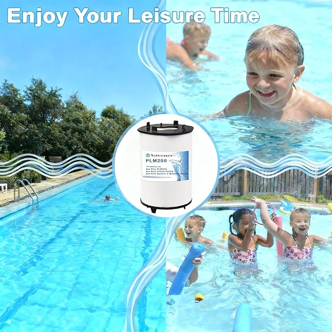 Savener® 27002-0200S Pool Filter Cartridges, Replaces Sta-Rite 27002-0200S Pool and Spa D.E. Filter, Compatible with Sta-Rite PLM200 and System 2 Modular Media, with Air Bleed Assembly, 200 Sq. Ft