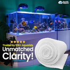 Aquatic Experts Aquarium Filter Floss for Fish Tank Filters - FilterFirst Aquarium Filter Pad - Media Roll for Crystal Clear Water, 3/4" - 1" Thick (18 Inch Wide, 12 Feet Long)