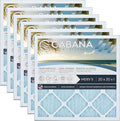 Cabana Filters 6-Pack 20x20x1 MERV 11 AC Furnace Air Filter for Home and Office - Indoor HVAC System Filtration Replacement, Captures Unwanted Particles