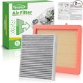 Engine+Cabin Air Filters Set Fit for Chevrolet Chevy Equinox 2018-2025 2026, GMC Terrain 2018-2025 2026 Engine Filter Replace AC Air Filter for My Car Automotive Accessories# CA12260 CF11966