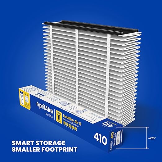AprilAire 410 Replacement Filter for AprilAire Whole House Air Purifiers - MERV 11, Clean Air & Dust, 16x25x4 Air Filter (Pack of 2)