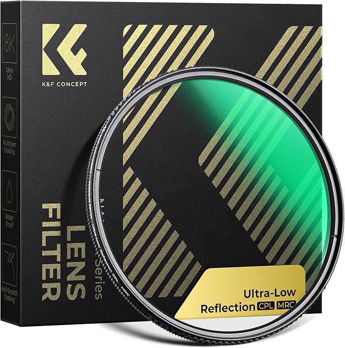 K&F CONCEPT 82mm Ultra-Low Reflectivity Circular Polarizers Filter 28 Multi-Layer Coatings Ultra-Slim High Definition Polarizing Camera Lens Filter (Nano-X Series)