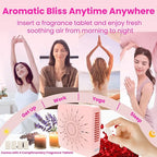 Cute Portable Mini Air Purifier with HEPA, Aroma & Ionizer – USB Fan for Bedroom, Desk, Pet, Baby, Travel – Great Gift for Girls & Teens (Blush Pink)