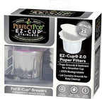 EZ-Cup Stainless Steel 1-Stream Reusable K Cup Coffee Pod for Keurig + 25 Disposable Paper Filters - Refillable Capsule Compatible with Keurig and Other Select Coffee Makers