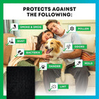 Filterbuy Activated Carbon Pre-Cut Filter HRF-A100 Replacement for Honeywell Air Purifier (4-Pack, Made in USA)