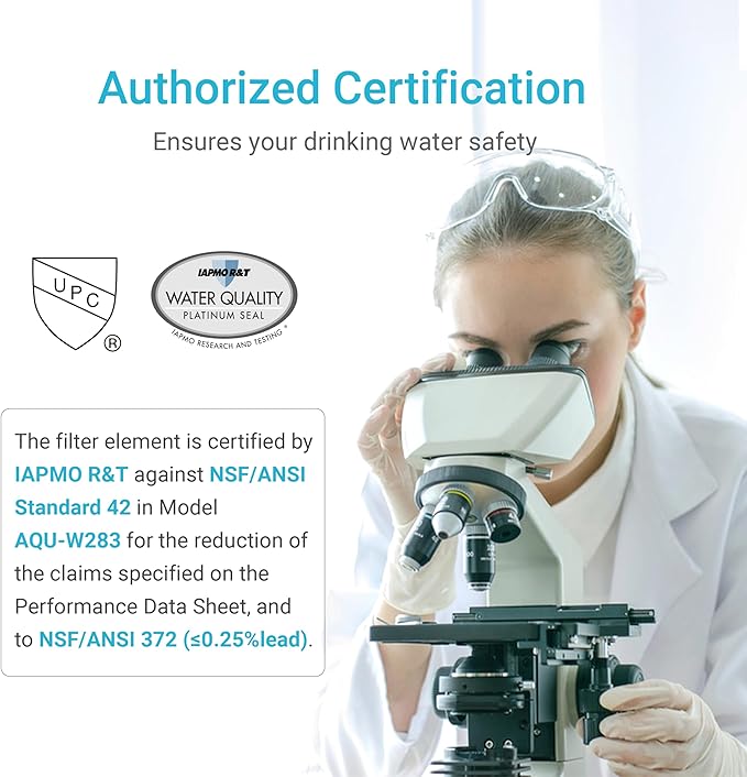 [WITH CHIP] AQUA CREST WF283-R Replacement for Elkay® 51300C, Compatible with Elkay® ezH20® and Halsey Taylor® Bottle Filling Stations, NSF/ANSI 42, Reduces Chlorine, Bad Taste & Odor, 3 Packs