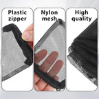 10PCS Aquarium Filter Media Bags, 3x4 Inch Fish Tank Media Mesh Filter Bags, Reusable Mesh Filters Bag for Activated Carbon, Filter-Stones and Ceramic Rings, Black Mesh-Net Filters Bag with Zipper