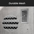 Repa Market 8" x 8" Inch (Inner Dimensions) Galvanized Black Soffit Vent Cover - Louvered Square Gable Vent with Mesh Screen - Intake/Exhaust Ventilation Grill - HVAC Ducting Return Air Vent Cover
