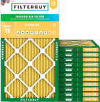 Filterbuy 14x30x1 Air Filter MERV 11 Superior Pet & Allergy Defense (12-Pack), Electrostatic Pleated HVAC AC Furnace Filters Replacement, Made in USA (Actual Size: 13.88 x 29.88 x 0.75)