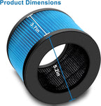 MK01 MK06 Air Filter Replacement Compatible with Aroeve MK01 MK06, ToLife TZ-K1 and Kloudi DH-JH01 Filter, Standard Version, Blue