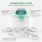 Afloia Toxin Romover Filter for KILO/KILOPRO/KILOPLUS/MIRO/MIROPRO Air Purifiers, 2 Packs