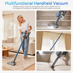 BlueEpic Cordless Vacuum Cleaner, Rechargeable with 2200mAh Detachable Battery, Powerful Stick Vacuum with 2 Adjustable Modes, Lightweight Handheld Vacuum for Pet Hair/Carpet/Floor