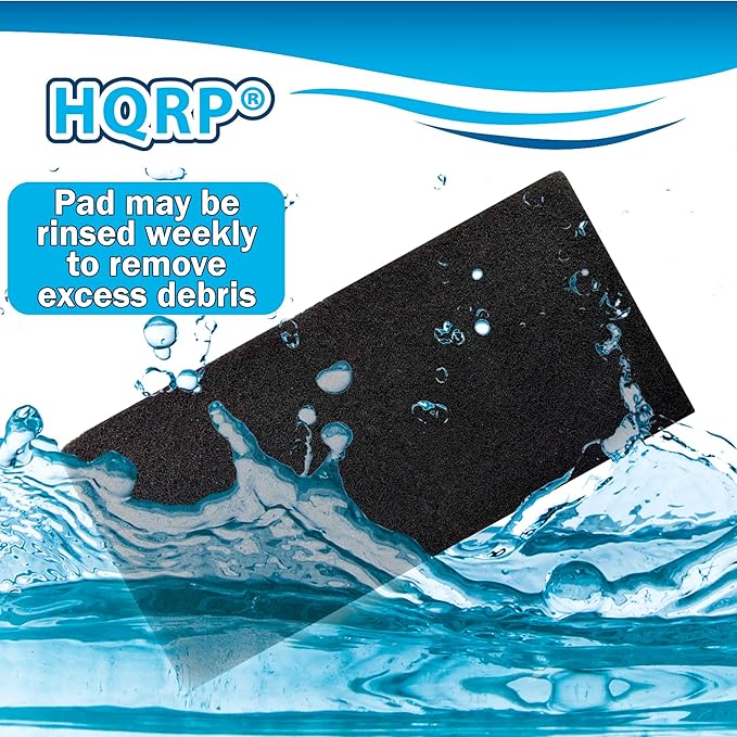 HQRP Cut to fit Activated Carbon Filter Media Pad 18x10 for Aquariums, Terrariums, Hydroponic Systems and Pond, Compatible with Deep Blue Professional ADB41002 Carbon Pad Replacement