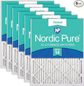 Nordic Pure 16x16x1 (Actual Size: 15 3/4 x 15 3/4 x 3/4) Pleated MERV 14 Air Filters 6 Pack
