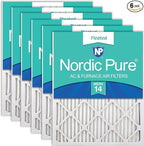 Nordic Pure 12x24x1 (Actual Size: 11 1/2 x 23 1/2 x 3/4) Pleated MERV 14 Air Filters 6 Pack